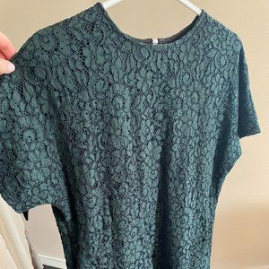 Deep Green Mini T-shirt Dress (with pockets!)